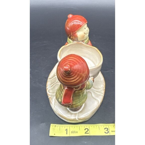 Yankee Candle KIDS w/ SNOWBALL Ceramic Votive Tea Light Candle Holder Christmas - Picture 9 of 9